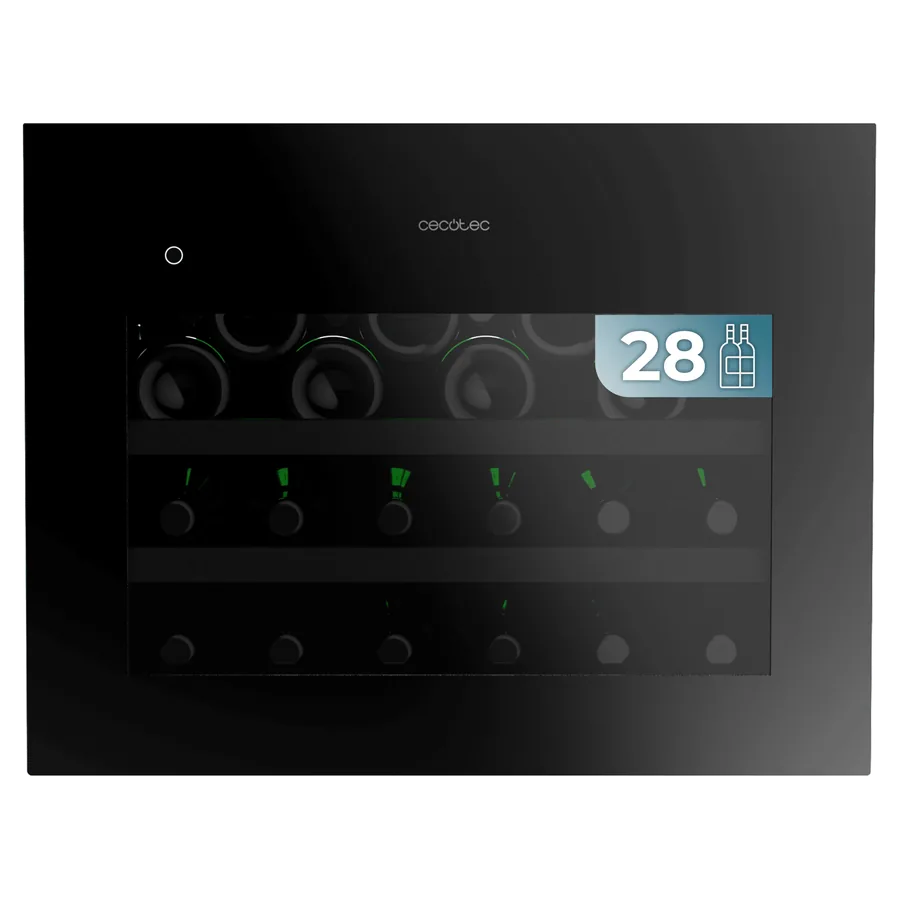 Cecotec GrandSommelier BI 28000 Touch Matt Black, vue de face
